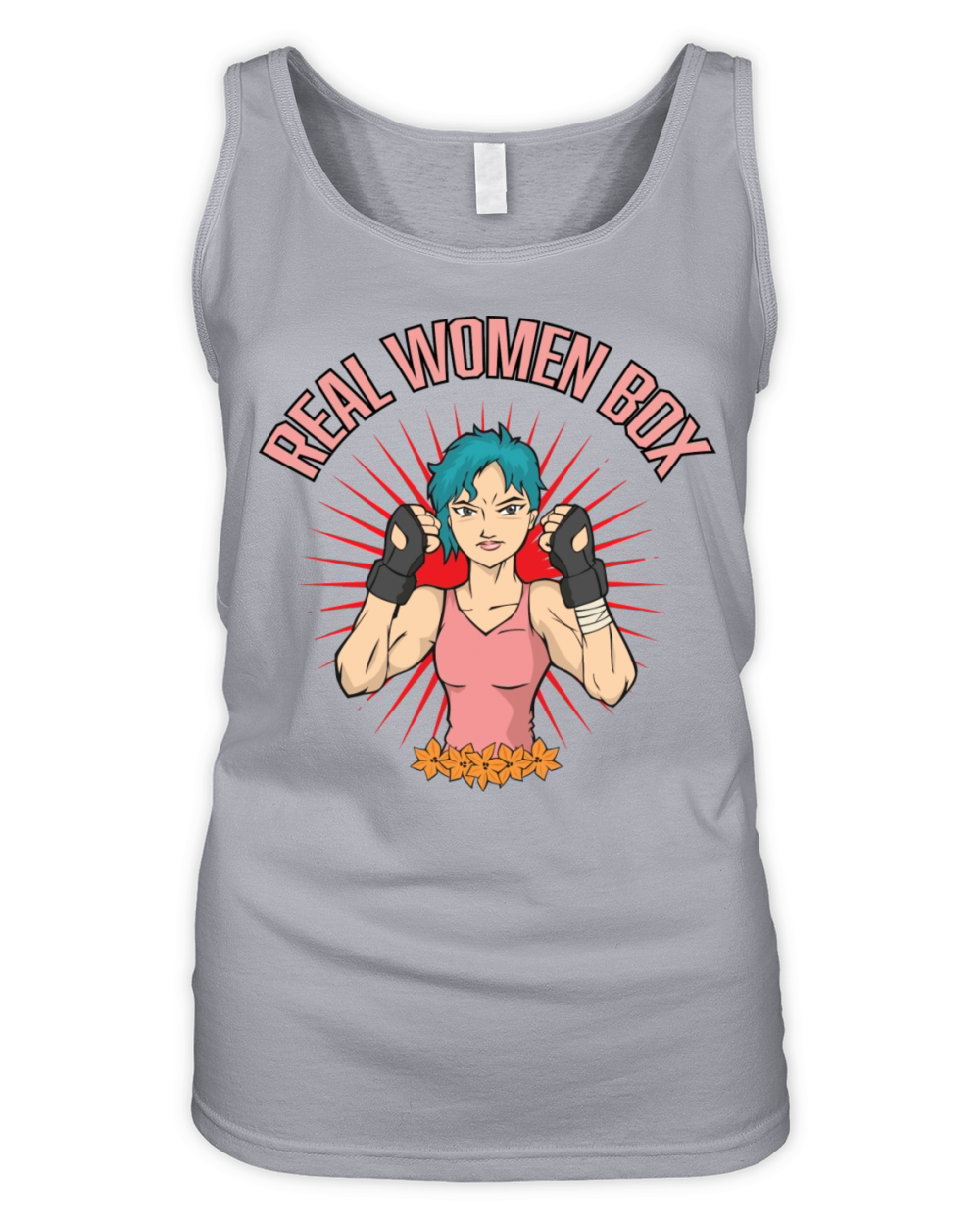 Real Women Box Boxing Quote And Vintage Boxer Organic Women's Tank Top