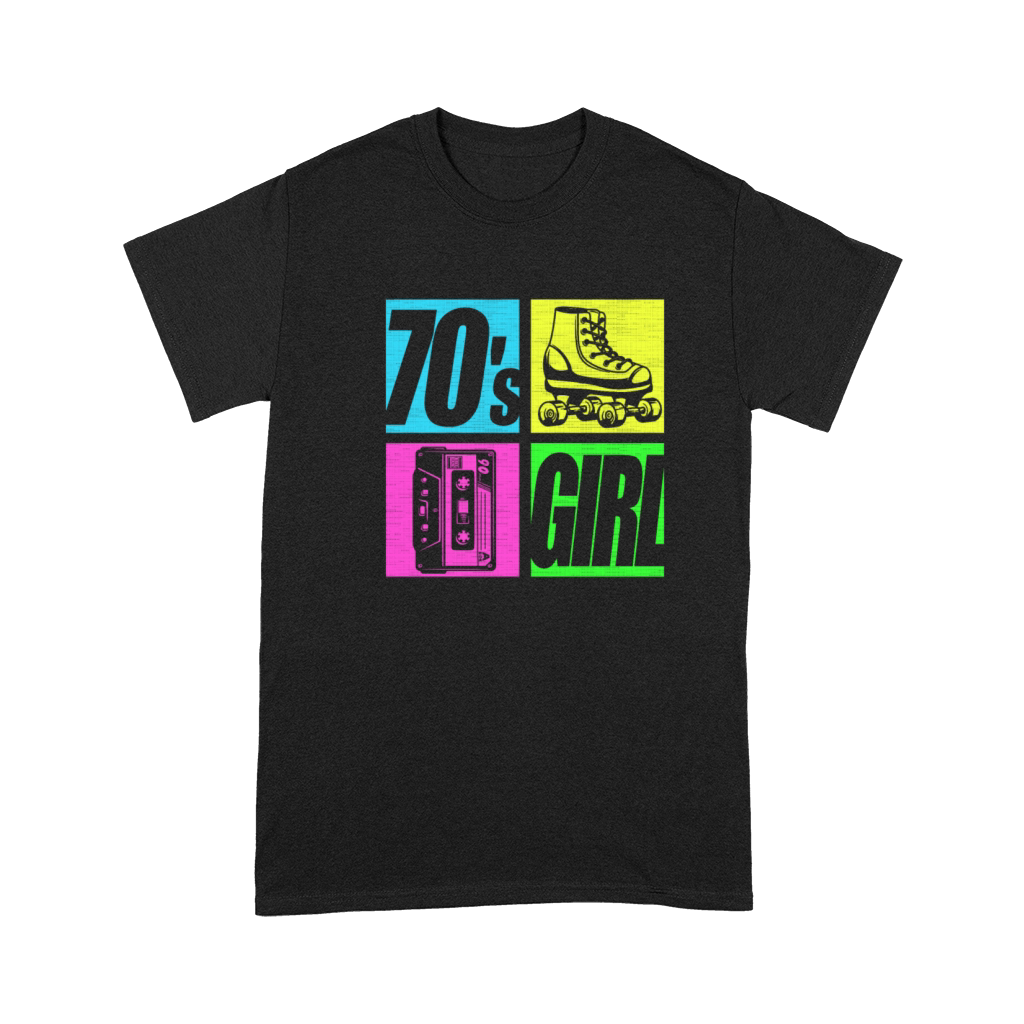70s Girl 1970s Fashion 70 Theme Party Seventies Premium T-shirt