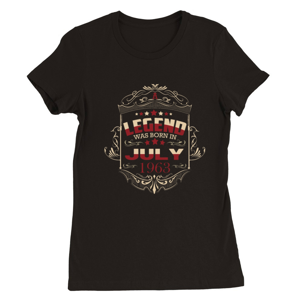 July 1963 Birthday Vintage Sayings Premium Womens Crewneck T-shirt
