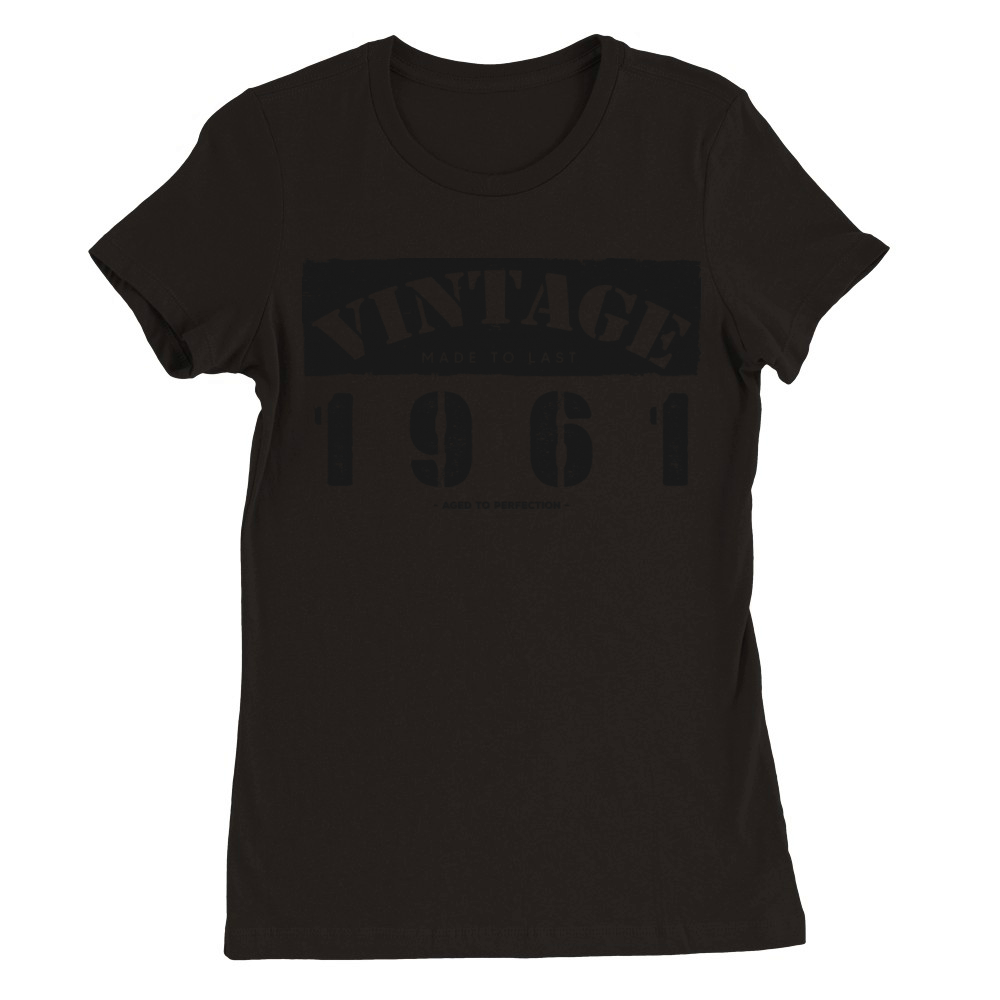 Vintage Classic 1961 62nd Birthday - 62 Years Old Premium Womens Crewneck T-shirt
