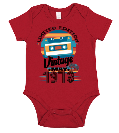 Birthday May 1973 Short Sleeve Baby One-Piece