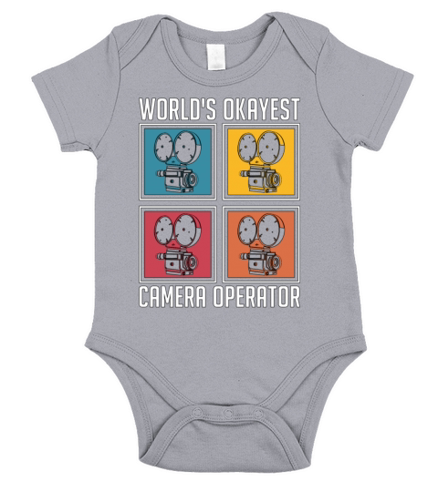 Camera Operator Worlds Okayest Retro Filmmaking Short Sleeve Baby One-Piece
