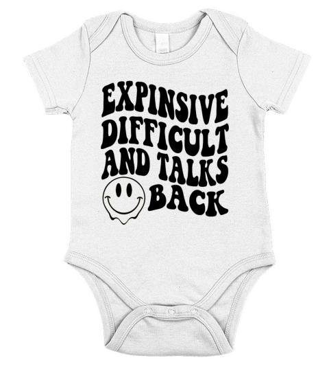 expensive difficult and talks back Short Sleeve Baby One-Piece