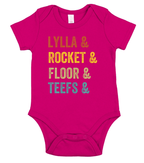 Lylla And Rocket And Floor And Teefs Retro Short Sleeve Baby One-Piece