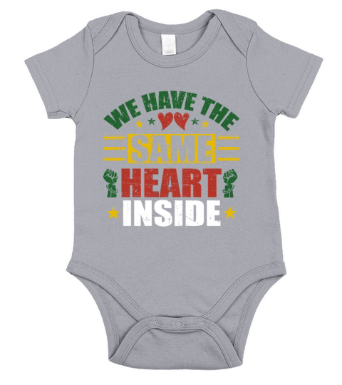 The Same Heart Inside Black History Juneteenth Short Sleeve Baby One-Piece