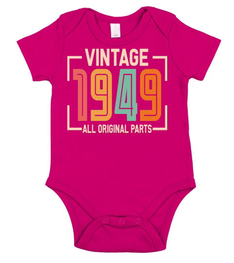 Vintage 1949 All Original Parts Short Sleeve Baby One-Piece