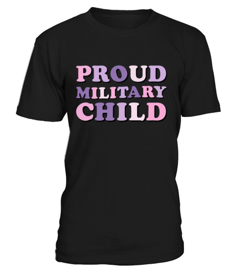 Proud Military Child Groovy purple up For T-Shirt Unisex