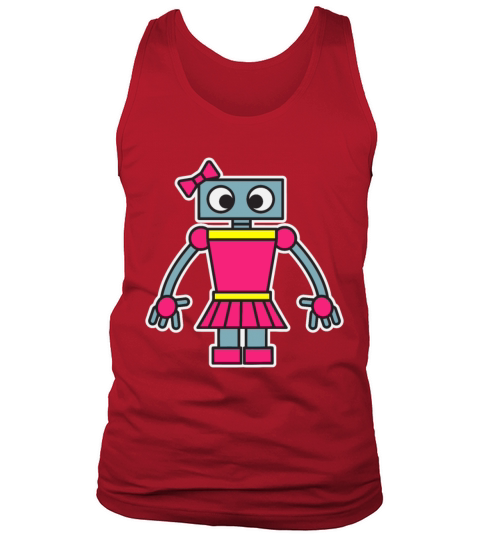 Robot Girl Fun Cute Dress Girly Robots Robotics En Tank Top Unisex