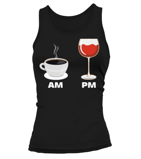 AM PM Coffee Wine Tank top Woman