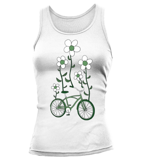 bike flowers shirt Tank top Woman