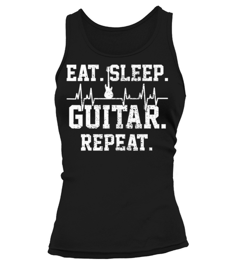 Guitar Music Player Vintage Heartbeat Tank top Woman