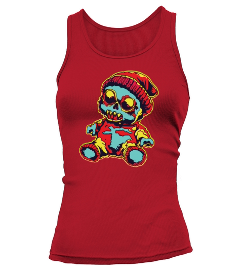Horror Scary Bear Halloween Phantom Fuzz Tank top Woman