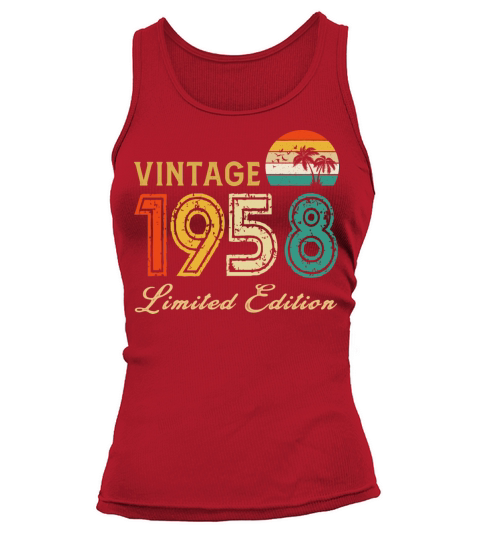 Vintage 1958 Limited Edition Made In 1958 Birthday Tank top Woman