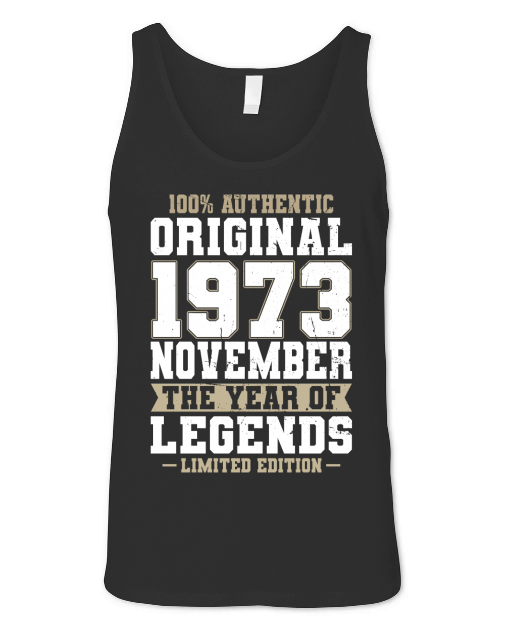 50th birthday november 1973 original 1973 Unisex Jersey Tank