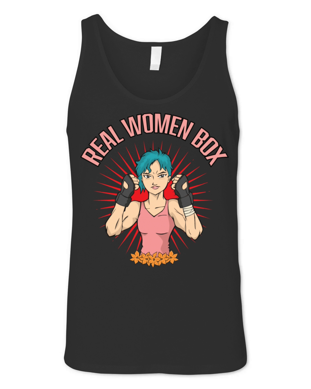 Real Women Box Boxing Quote And Vintage Boxer Unisex Jersey Tank