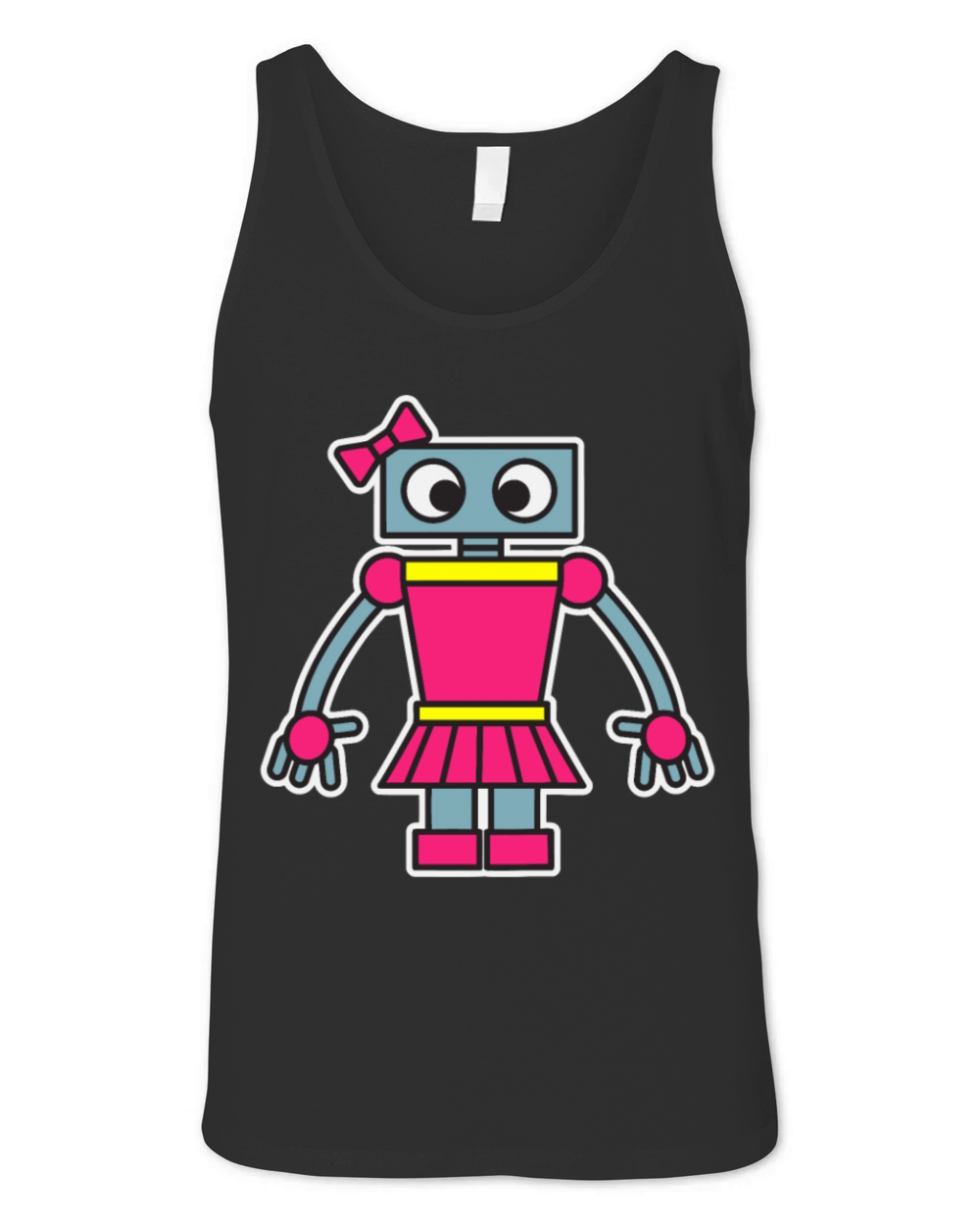 Robot Girl Fun Cute Dress Girly Robots Robotics En Unisex Jersey Tank