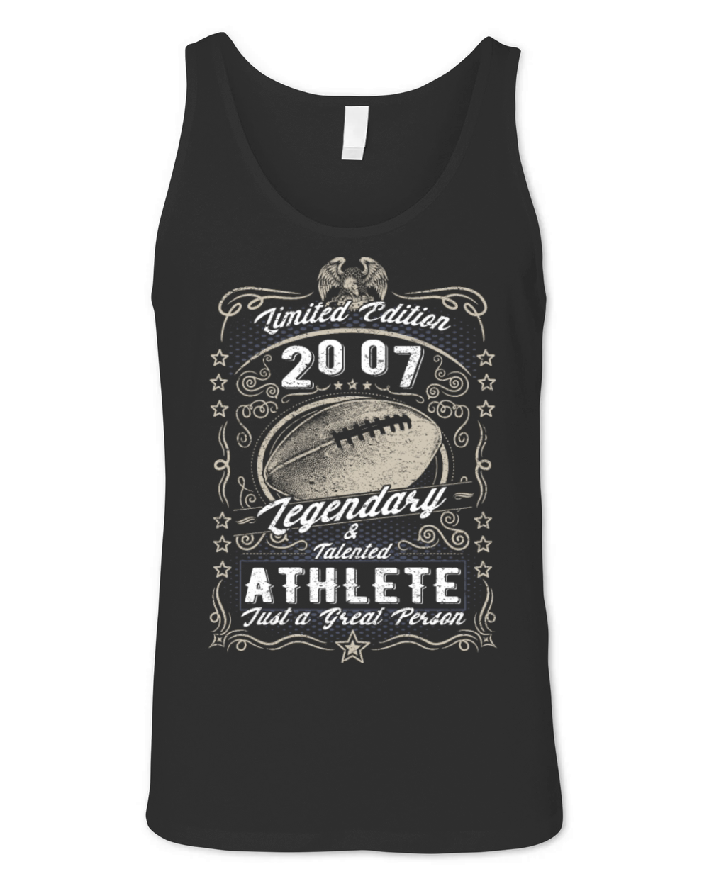 Vintage 2007 Football Birthday Gift Sport Hobby Unisex Jersey Tank