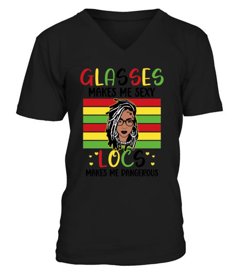 Its the Locs For Me - Afro Hair Black American V-Neck T-shirt