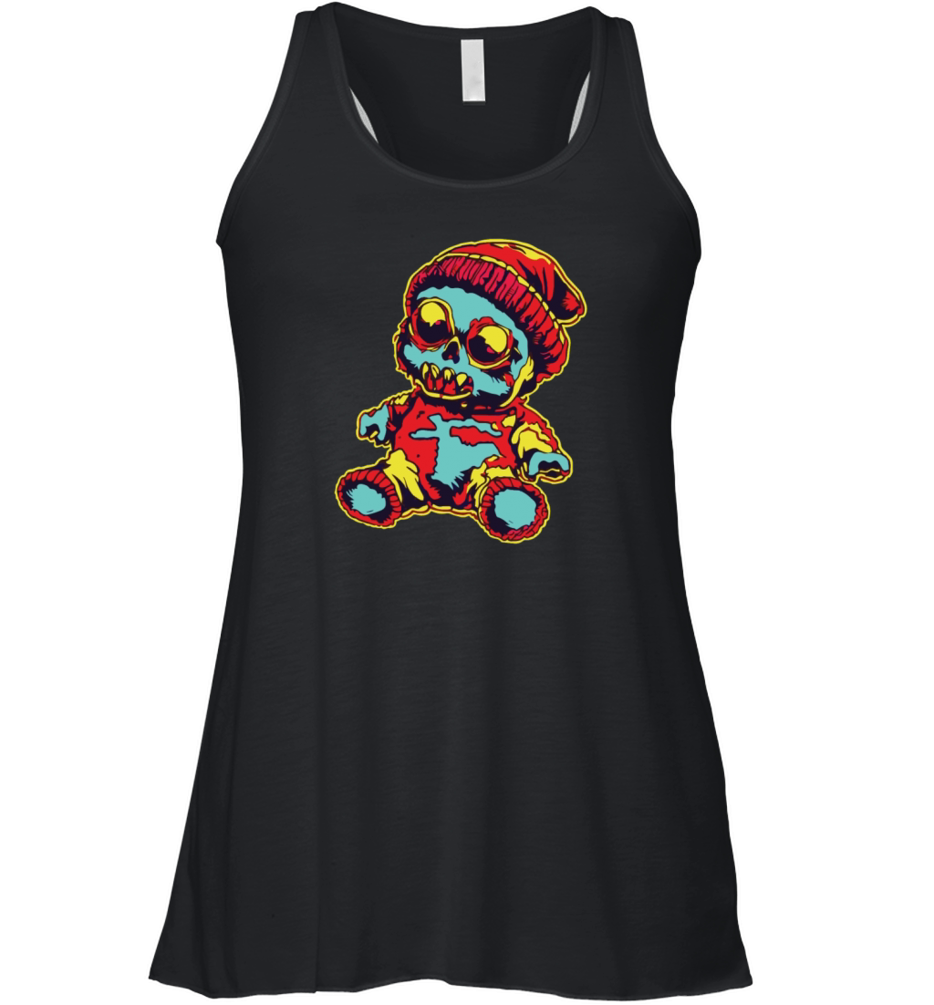 Horror Scary Bear Halloween Phantom Fuzz Women's Flowy Tank Top
