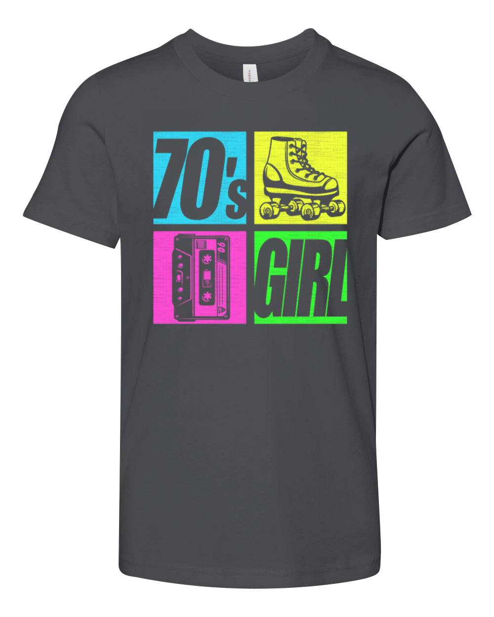 70s Girl 1970s Fashion 70 Theme Party Seventies Youth Unisex Jersey Tee