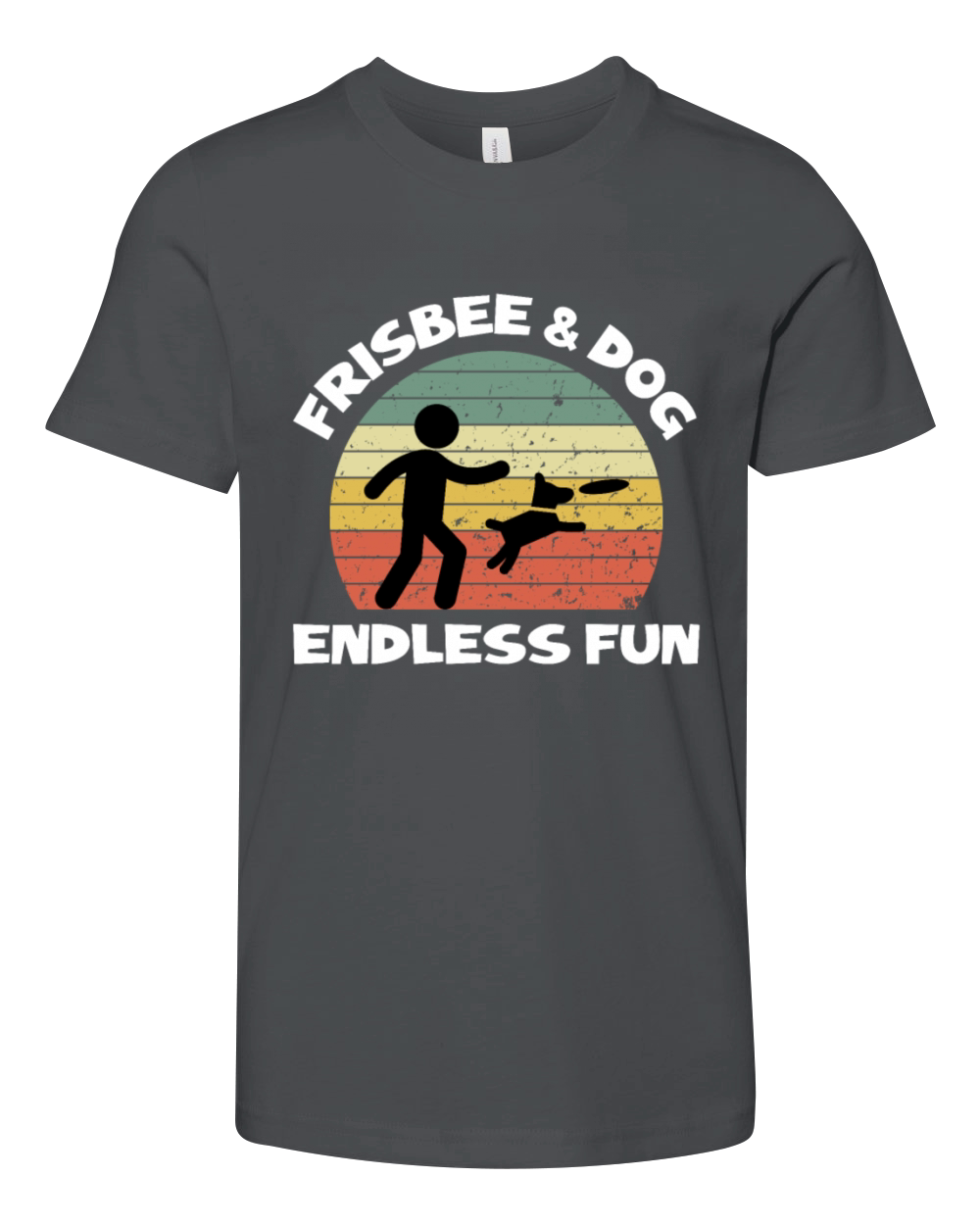 Frisbee And Dog Frisbee Quote Funny Youth Unisex Jersey Tee