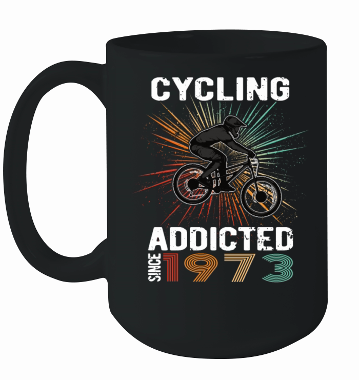 50 Birthday 1973 Vintage Retro Bicycle Cyclist Ceramic Mug