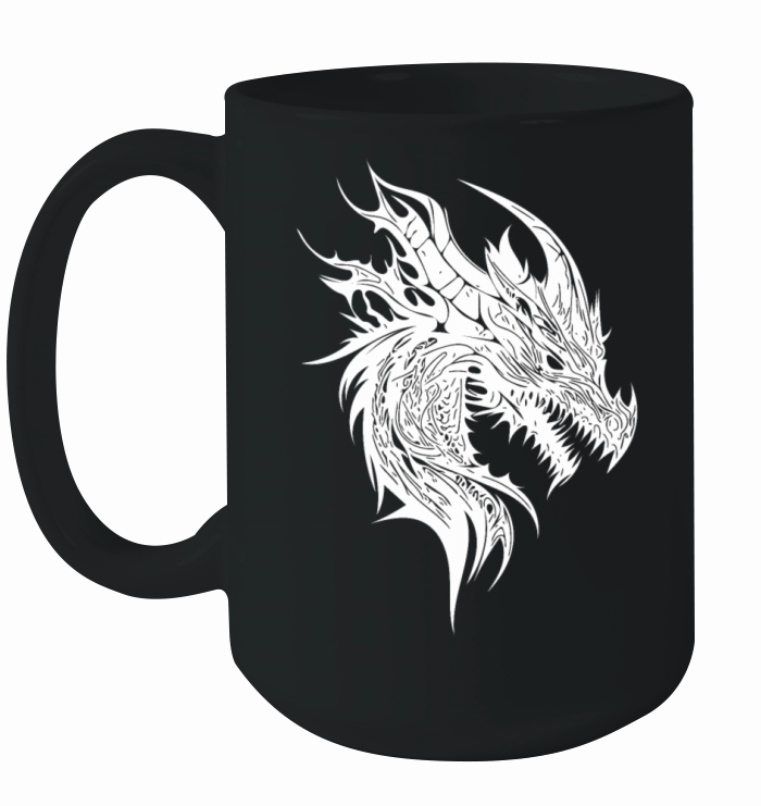 Grim Vintager Dragon In Nature Scale Dress Ceramic Mug