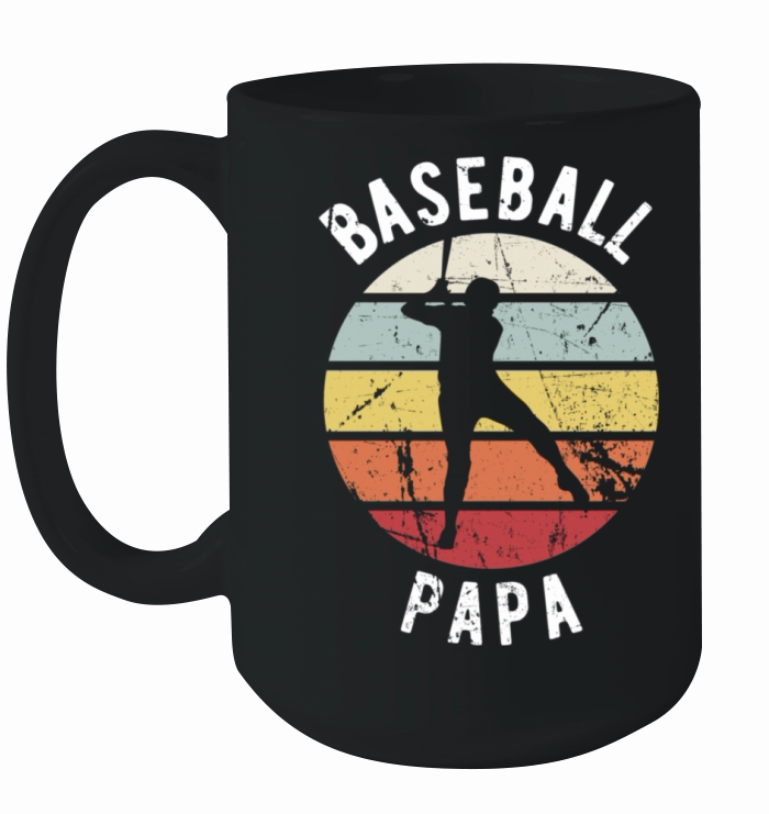 Retro Vintage - Sports Fan - Funny Baseball Papa Ceramic Mug