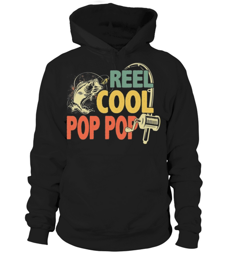 Fathers Day Vintage Reel Cool Pop Pop Hoodie Unisex