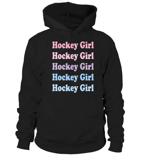 Hockey Girl Repeat pastel Hoodie Unisex