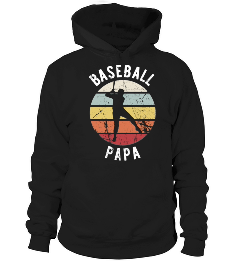 Retro Vintage - Sports Fan - Funny Baseball Papa Hoodie Unisex
