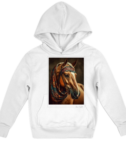 horse vintage style Kids Hoodie