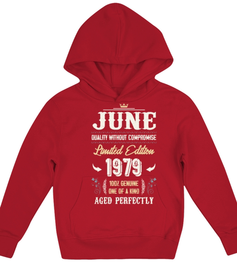 June 1979 Vintage Birthday Present Kids Hoodie