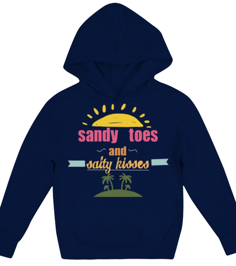 Summer Quotes With Palm Trees Design Kids Hoodie