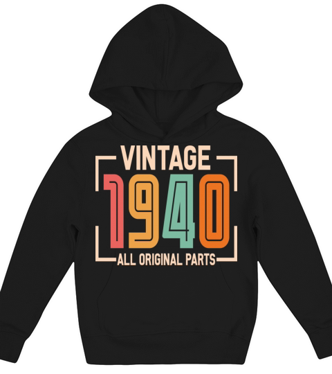 Vintage 1940 All Original Parts Kids Hoodie