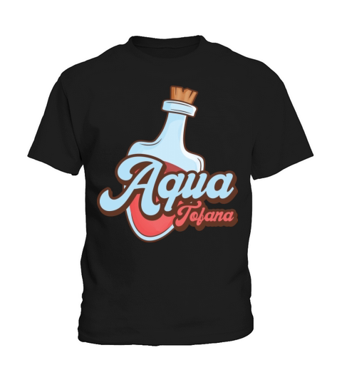Aqua Tofana Vintage Poison Bottle Line Art Crime Kids T-Shirt