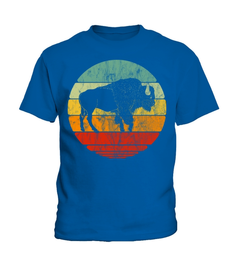 Retro Vintage Bison Kids T-Shirt