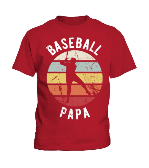 Retro Vintage - Sports Fan - Funny Baseball Papa Kids T-Shirt