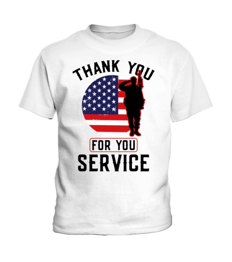Veterans Day Thank You For Your Service Kids T-Shirt