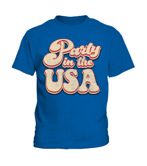 Vintage Classic Party in the USA Patriotic 4th of Kids T-Shirt