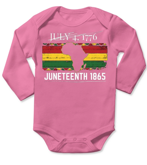 1865 Juneteenth Funny Proud African Black History Long Sleeve Baby One-Piece
