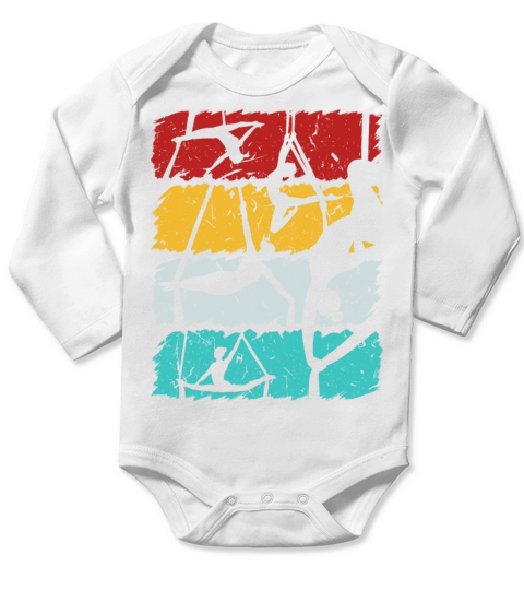 Aerialist Vintage Air Yoga Acrobatics Women Aerial Long Sleeve Baby One-Piece