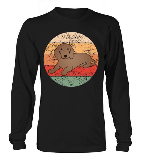 Dachshund Badger Dog Lover Retro Gift Long sleeved Unisex