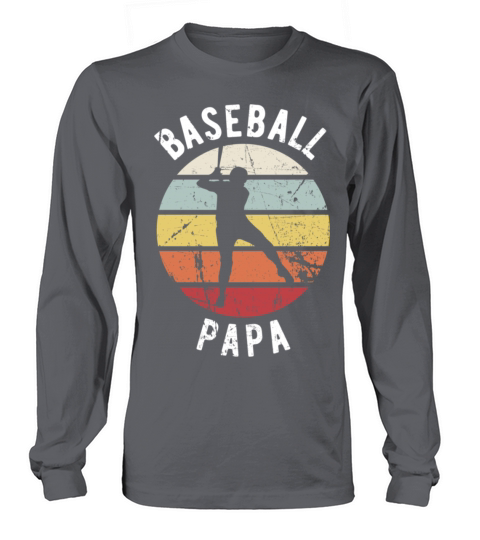 Retro Vintage - Sports Fan - Funny Baseball Papa Long sleeved Unisex