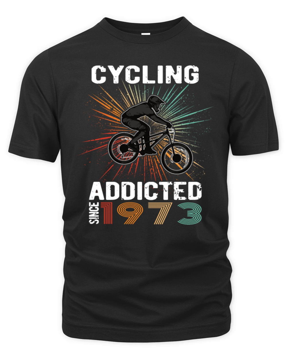 50 Birthday 1973 Vintage Retro Bicycle Cyclist Organic Unisex T-shirt