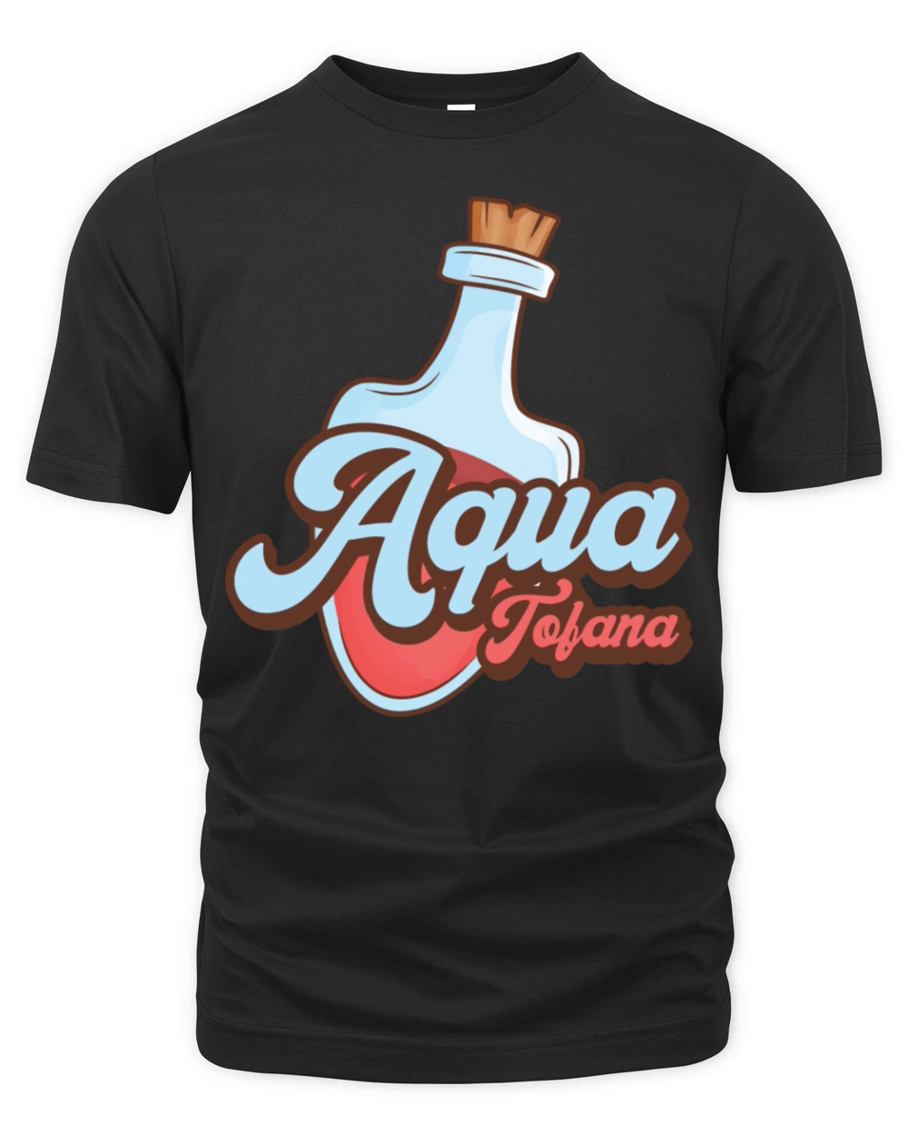 Aqua Tofana Vintage Poison Bottle Line Art Crime Organic Unisex T-shirt