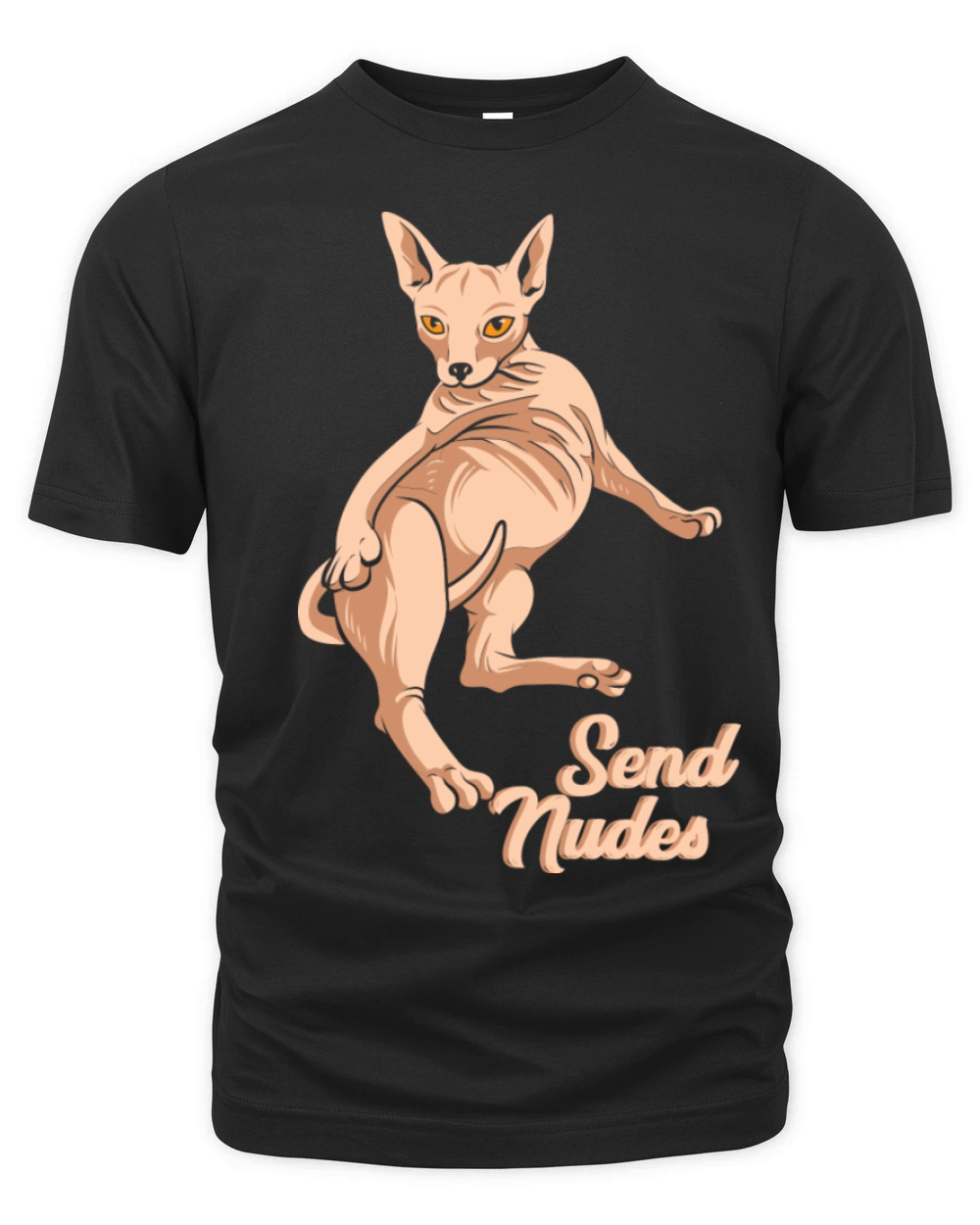 Sphynx Cat Send Nudes Organic Unisex T-shirt