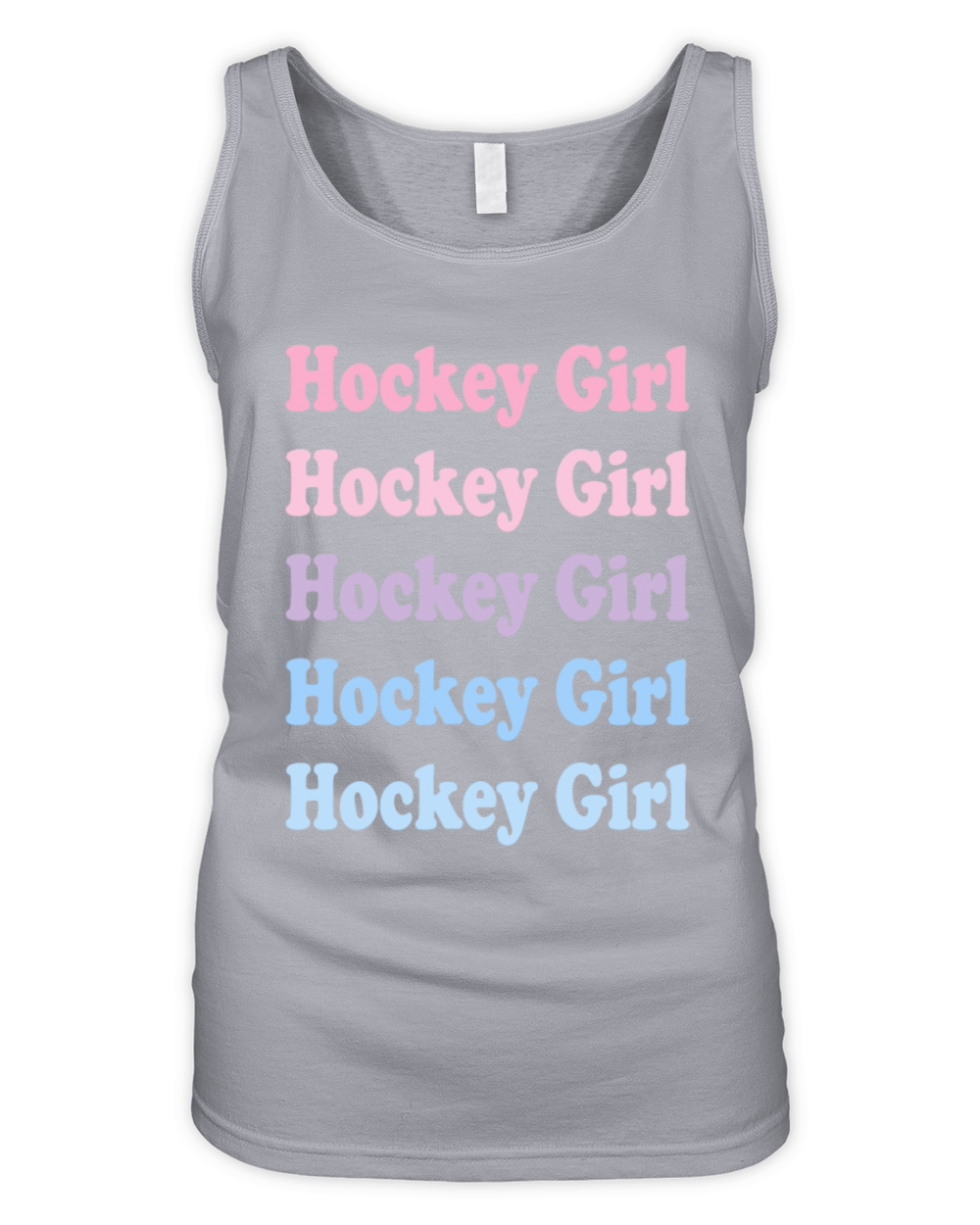 Hockey Girl Repeat pastel Organic Women's Tank Top