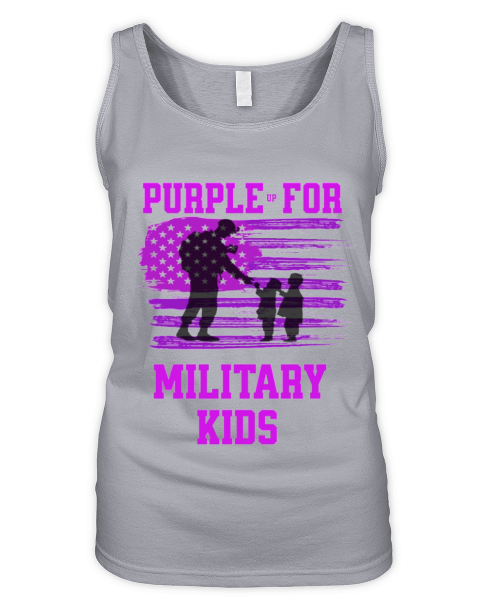 purple up for military kids Organic Women's Tank Top