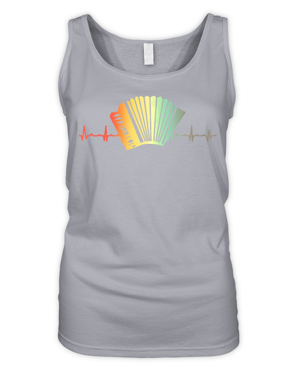 Retro Heartbeat Piano Air Accordion Squeezebox Organic Women's Tank Top